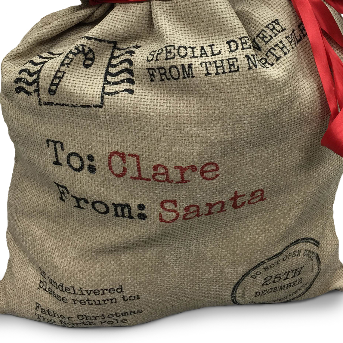 Personalised Christmas Santa Sack