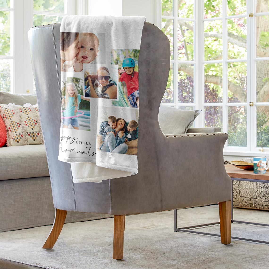 Sofa Throw 150 cms Square Polar Fleece Paw Print Pet Blanket 