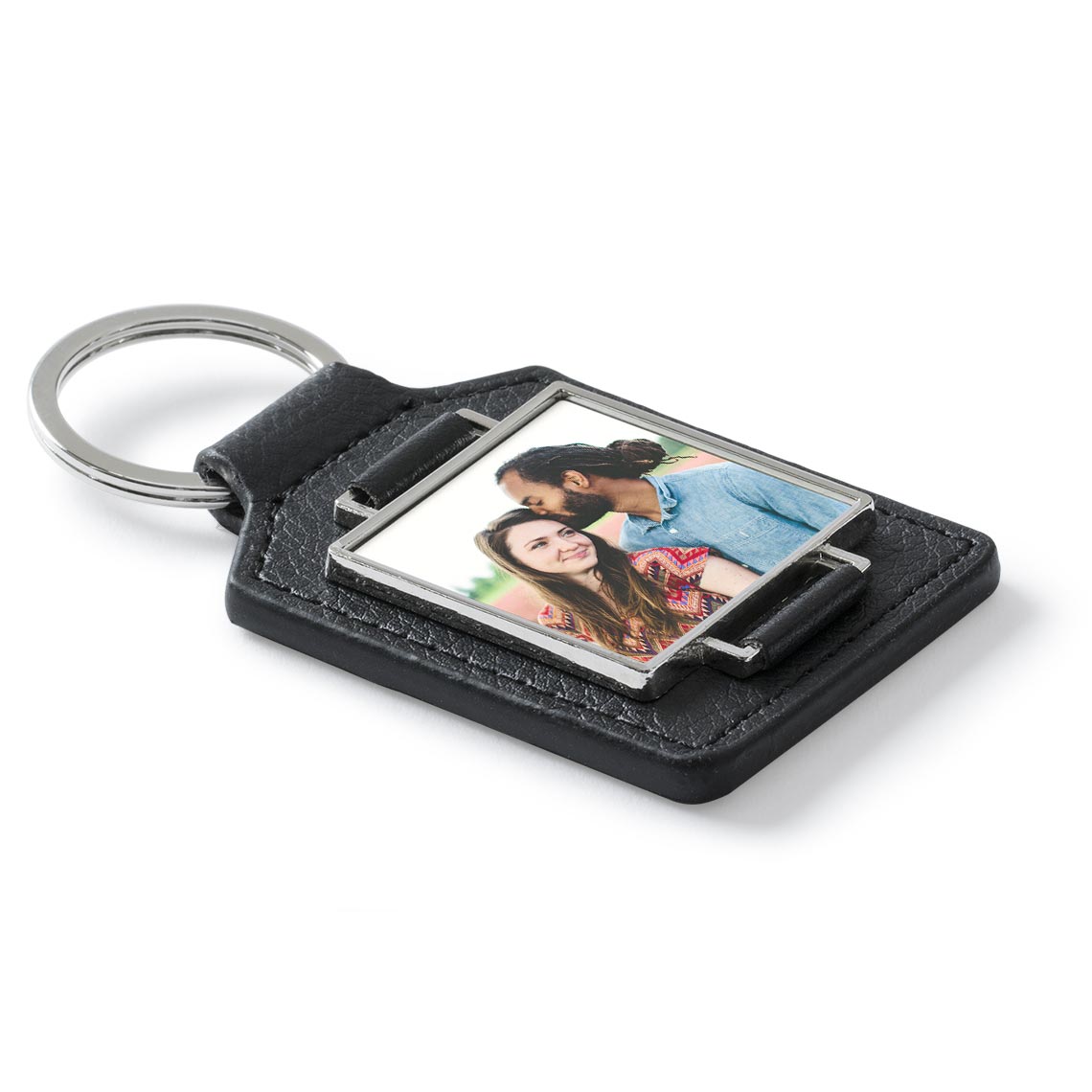 leather photo keyring