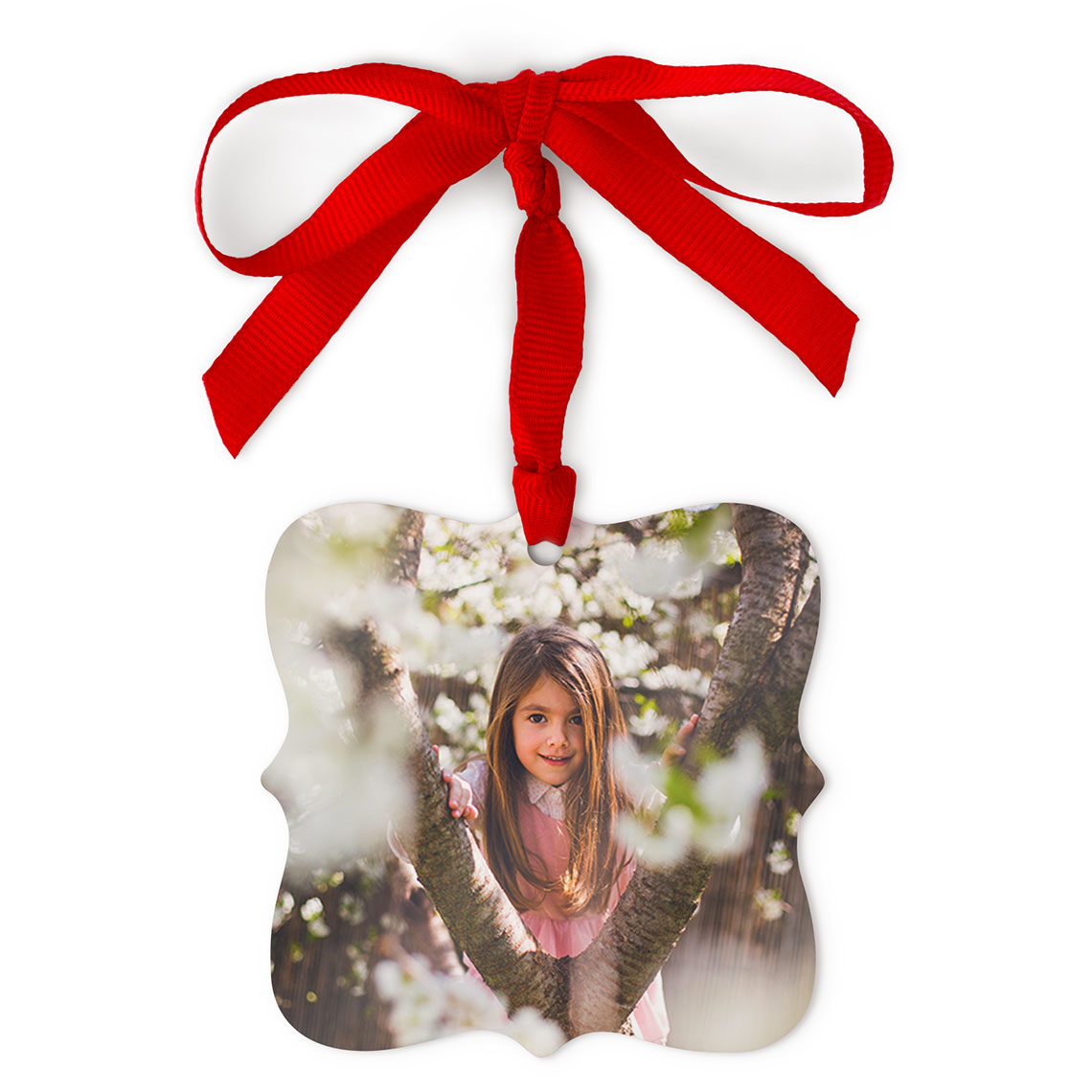 An image of Personalised Aluminum Square Photo Ornament | 3" x 3" - Aluminum Square | By Tru...