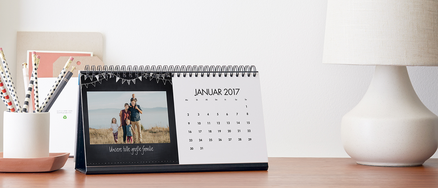 Tischkalender 2018 gestalten: Online erstellen - 100% anpassbar
