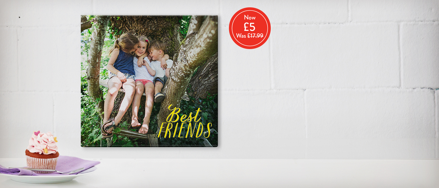 £5 Canvas : Get an 8x8 slim canvas for £5.Use code SLIM816 by 21st August 2016.