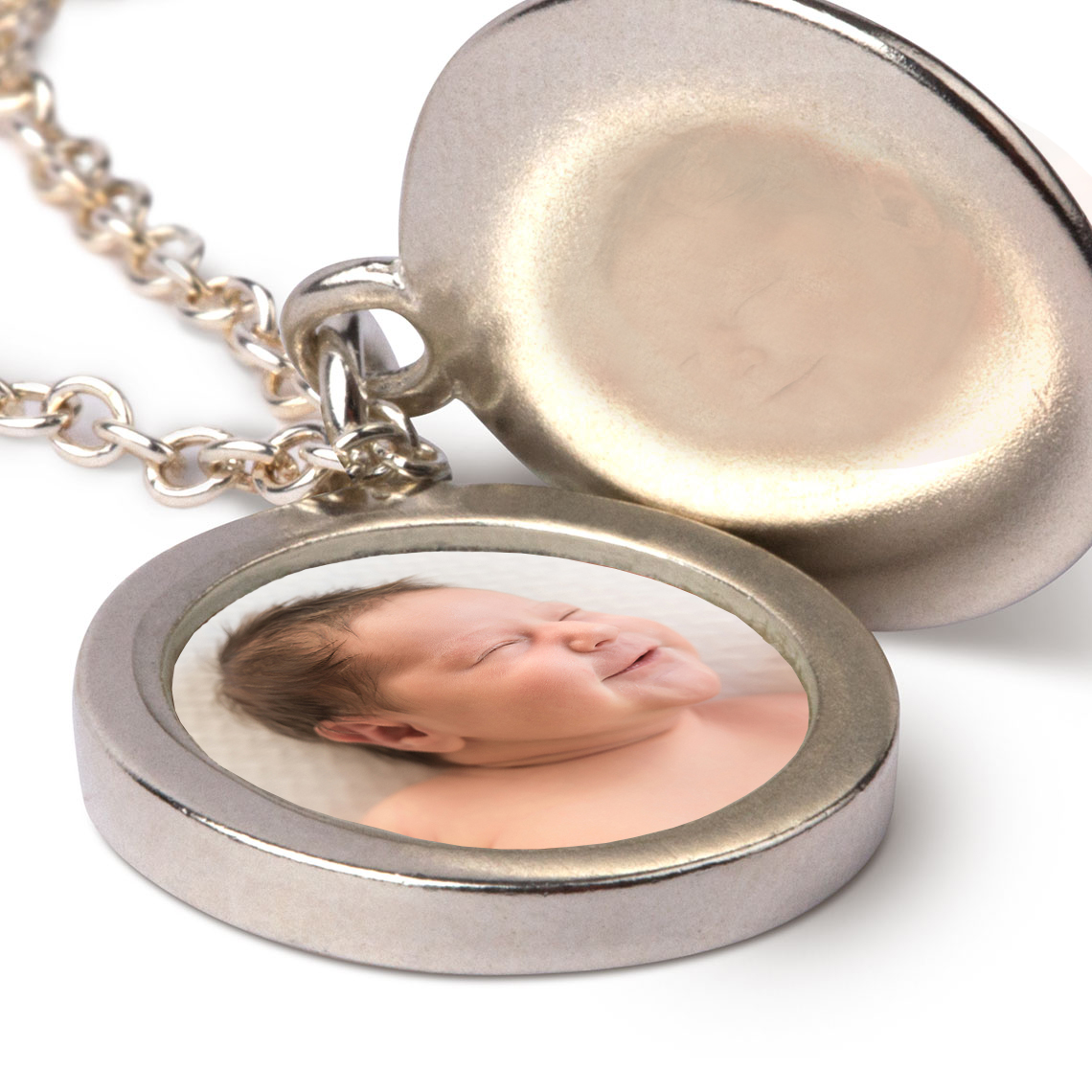 Sahaa Personalized Heart Locket Picture Necklace 925 Sterling Silver Custom Photo Lockets 