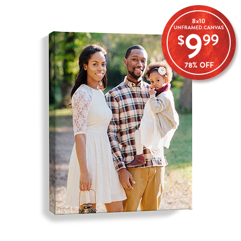78% off 8x10 Canvas Prints