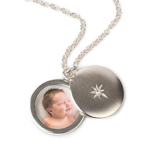 Icon Silver Photo Locket Necklace