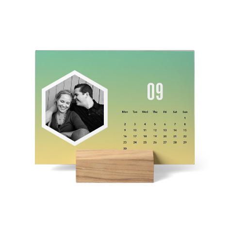 Wood Block Desk Calendar