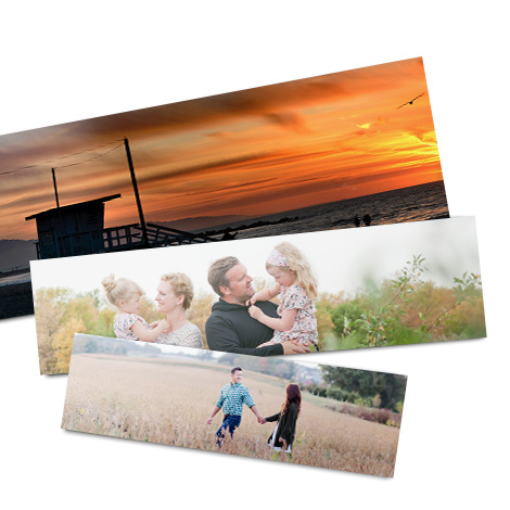 Panoramic print of family and nature