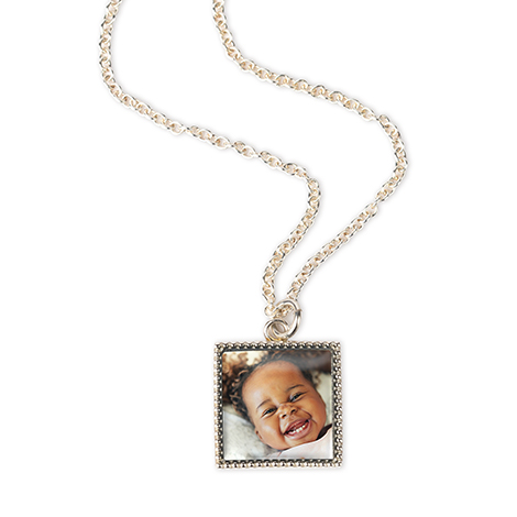 Silver Plate Photo Necklace
