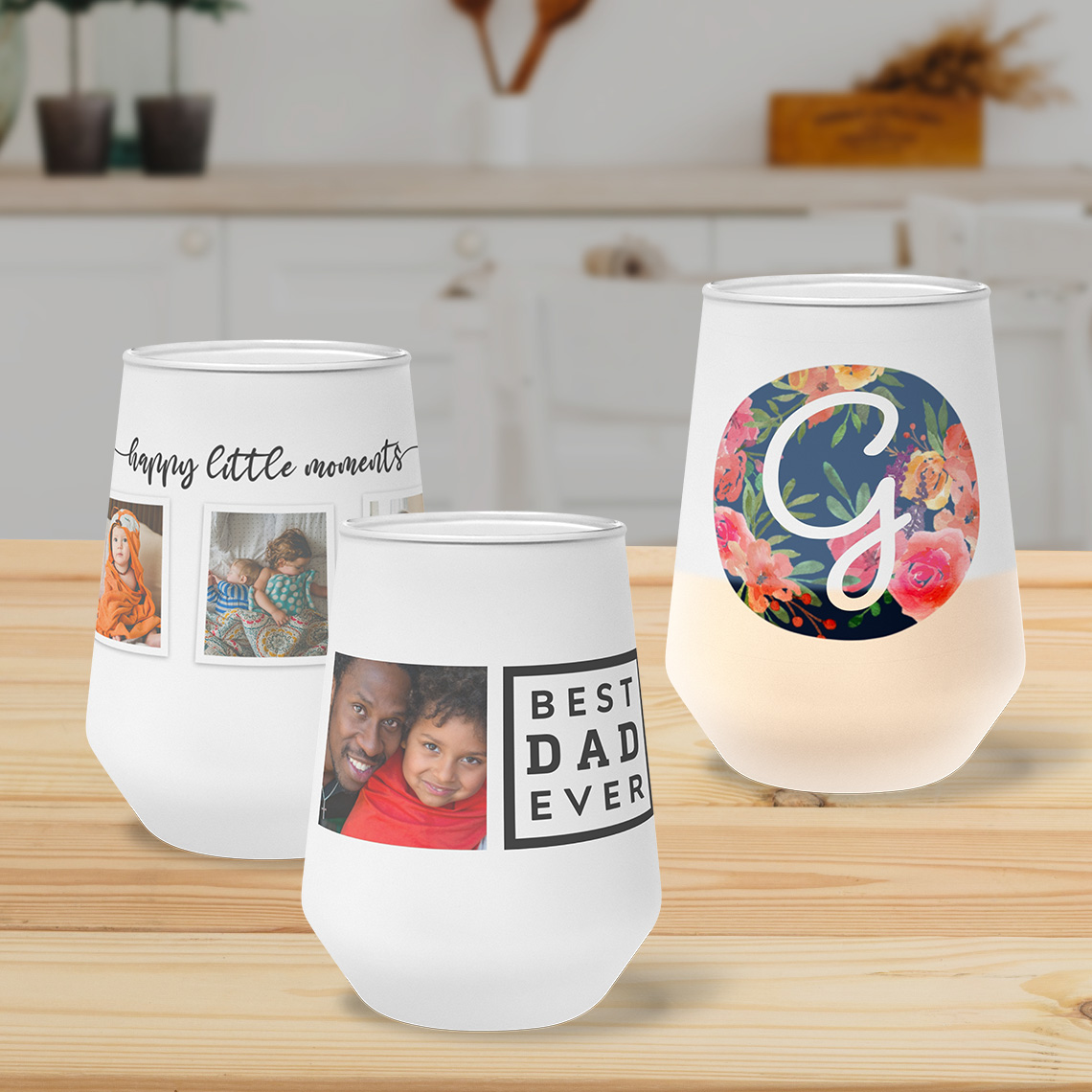 Make Frosted Stemless Wine Glass Custom Wine Glasses Drinkware