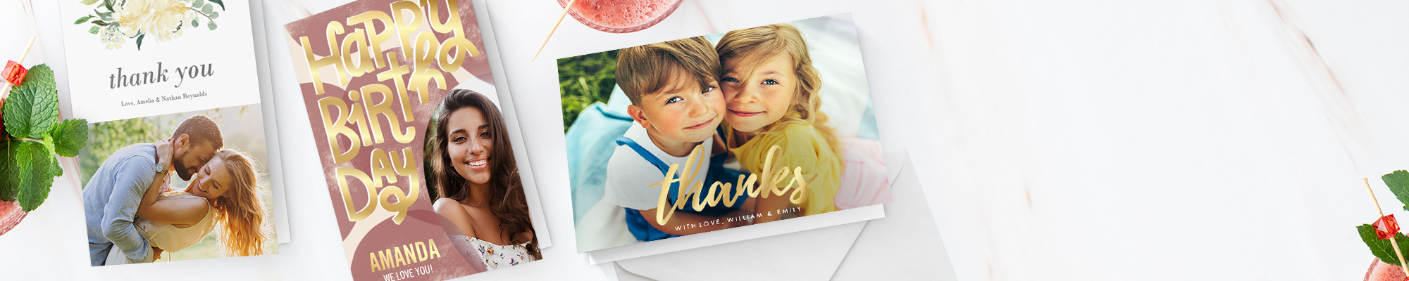 Birthday and thank you cards 
