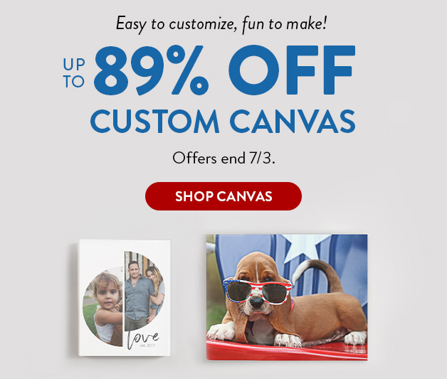 Up to 89% off Canvas Prints