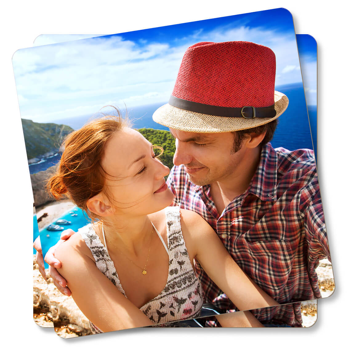 An image of Set Of 2 Personalised Photo Coasters | By Truprint